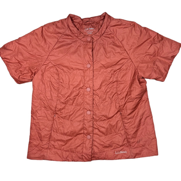 L.L. Bean Short Sleeved‎ Puffer Vest Jacket Size Small - Picture 2 of 6